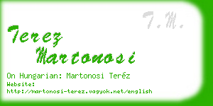 terez martonosi business card